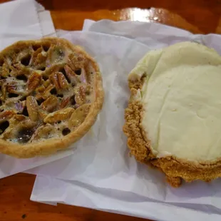 Bourbon Banana Pudding Pie and Texas Pecan Pie