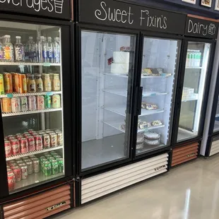Some sodas and baked goods available