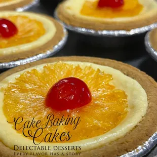 orange slices and a cherry on top