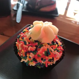 Vanilla Birthday Cupcake with Sprinkles