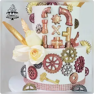 Steampunk Themed Sweet 16 Cake