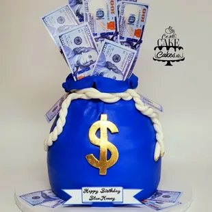 Custom Money Bag Cake