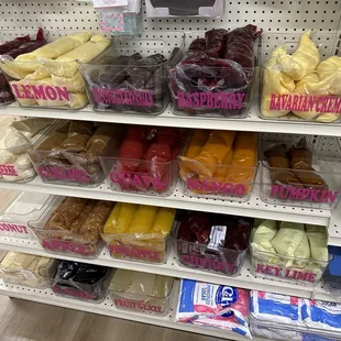 They have over a dozen filling flavors. Some are dairy free too.