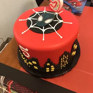 Custom miles morales cake