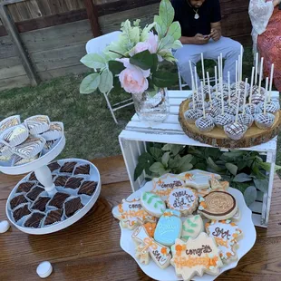 Yummy Brownie bites, rice crispy bites and cake cops from Cake Castle!