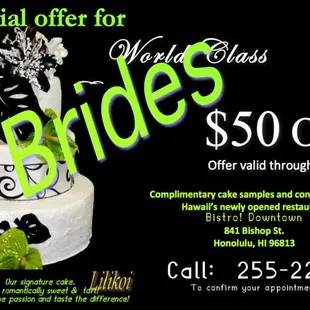 special offer for brides