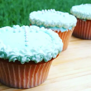 Cupcakes for a christening ceremony.