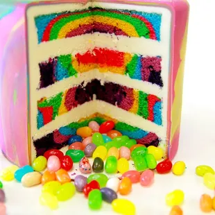 Rainbow Swirl Cake Interior