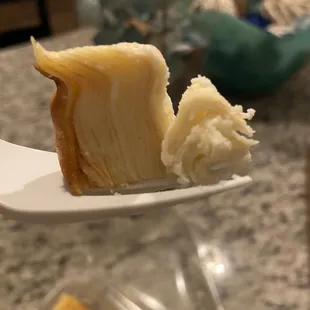 a piece of cake on a fork