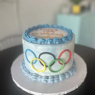 Olympic Themed Birthday Cake