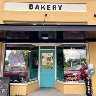 Front of bakery.