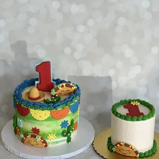 1st Birthday Cake Cinco de Mayo theme