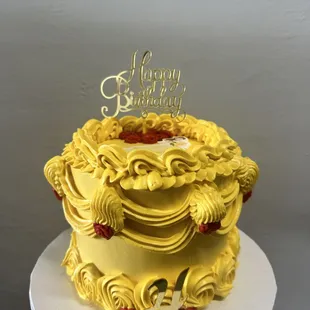 Vegan Disney Princess Belle Themed Birthday Cake