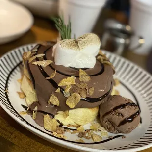 Chocolate Cornflake Pancake Souffle!