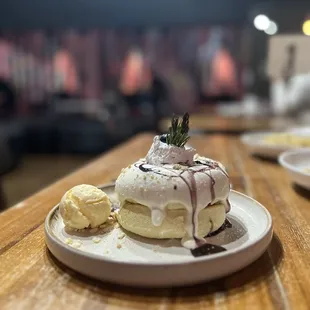 Blueberry Cheesecake Soufflé Pancake