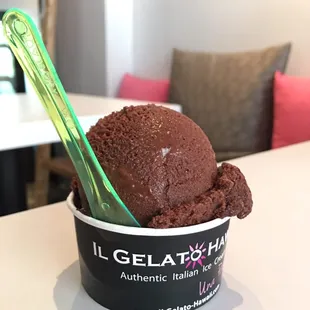 Dark chocolate macadamia nut - $4 per scoop