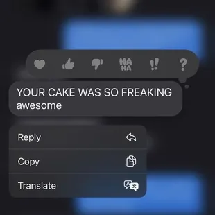 Cake review from our friend