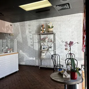 the interior of a bakery