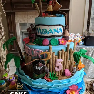 a hawaiian themed cake