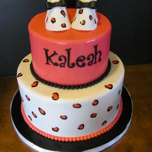 Leopard Booties Baby Shower Cake