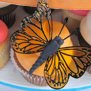 Butterfly Garden Wedding Cupcake Tower