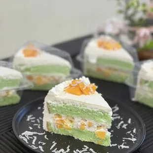 Mano coconut pandan cake