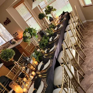 a table set for a party