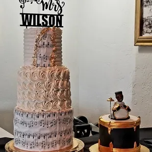 Wedding and grooms cake by Cake lady studios &amp; events!
