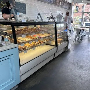 a display of baked goods