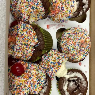 a box of cupcakes