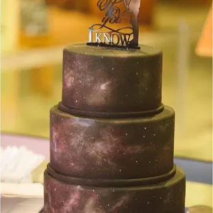 Galaxy Custom wedding cake