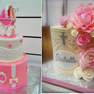 Baby shower and baptism cakes