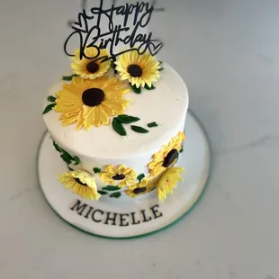 Sunflower Birthday cake