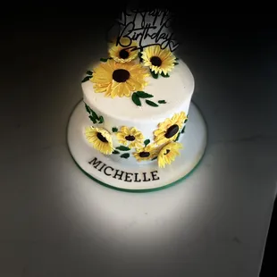 Sunflower Birthday cake