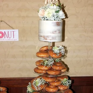 Donut tower wedding cake