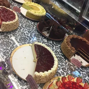 Assorted cakes and cheesecakes - $6 for a generous slice.