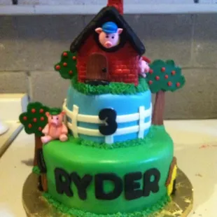 a farm themed cake