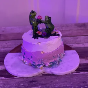 All that was salvaged of the collapsed cake