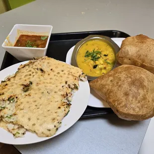 Rava dosa and puri