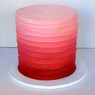 Red ombre cake