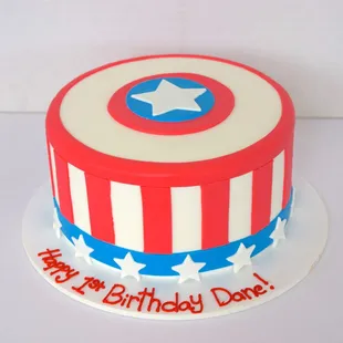 Captain America custom cake.