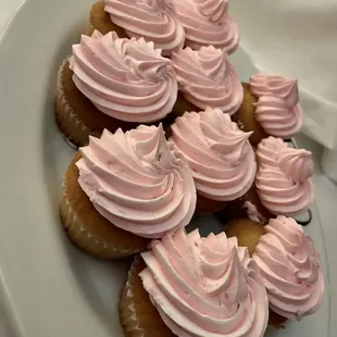 Vanilla cupcakes with buttercream frosting