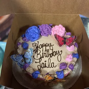 Feathers. Craft feathers on cake.....? Gross