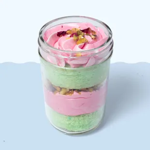 Rose Pistachio Jar Cake
