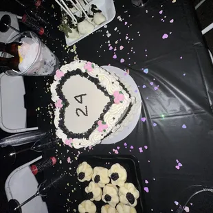 a cake with a heart on it