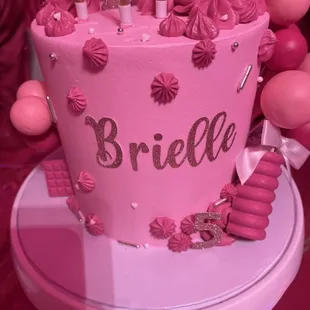 Barbie themed cake