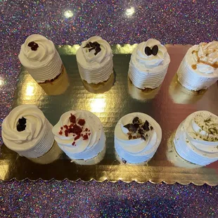 Cute mini cakes for tasting