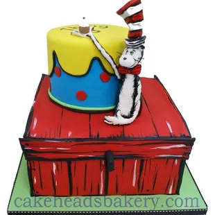 Cat in the Hat Inspired Cake
