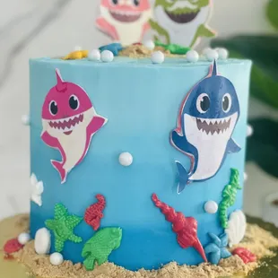 Underwater theme cake