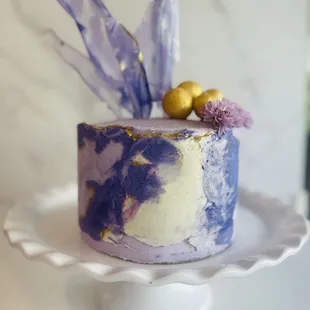 a close up of a cake